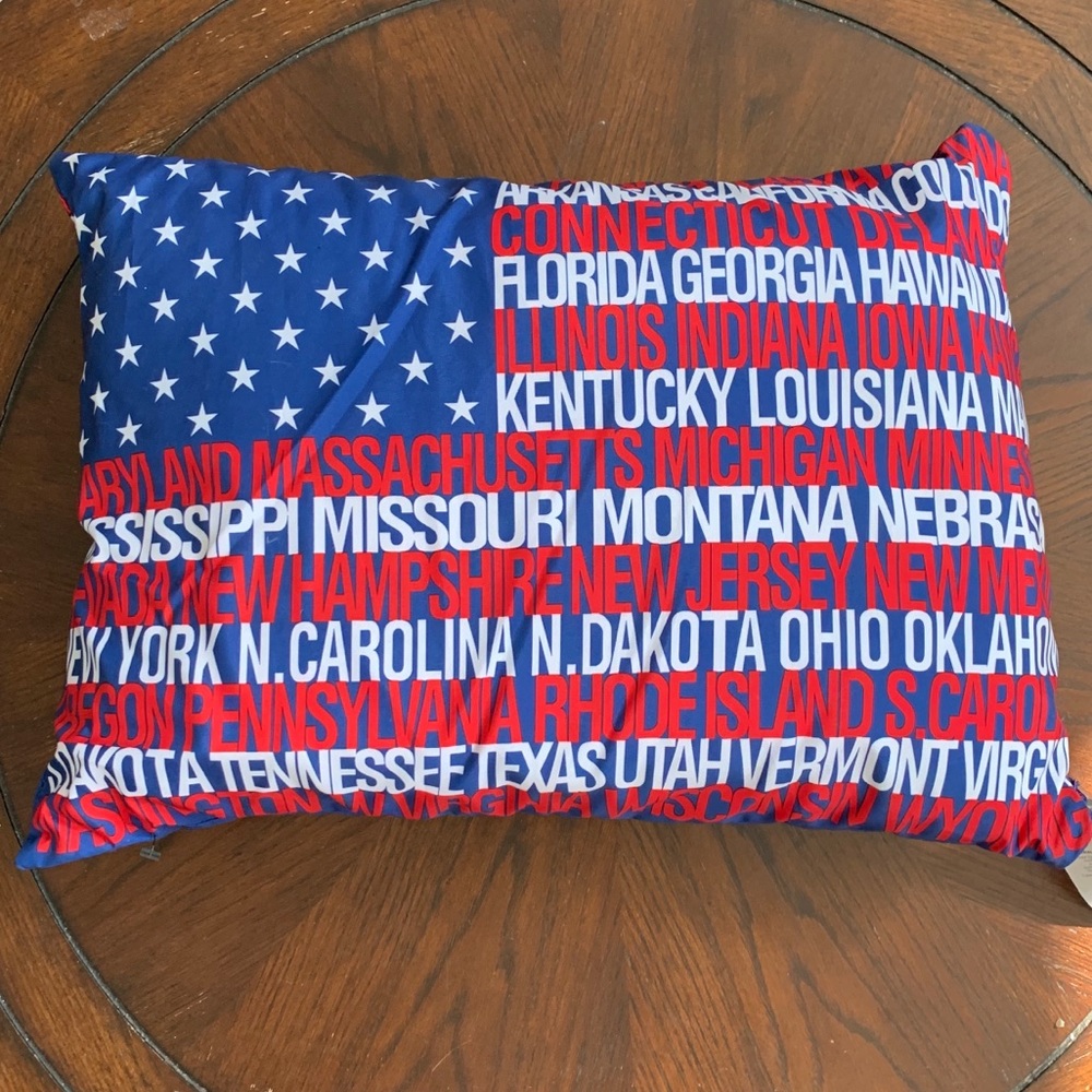 USA American States Flag Travel Pillow